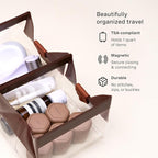Cadence Parcel - Clear Dopp Kit with Magnetic Closure - Durable and Leak-Resistant Travel Toiletry Kit - Modular Design