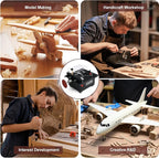 Mini Small Multi-Functional Table-Saw - Portable Crafts Table Saw Speed Angle Cutting Depth Adjustable Cutting Sanding Engraving for Wood Acrylic PCB Plastic