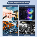 Expandable Braided Sleeving, PET Automotive Wire Loom, Flexible Cable Management for Audio Video and Other Home Device, Cord Protector from Pets (Black Purple, 3/8" x 25ft)