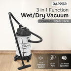 10 Gallon 4.0 Peak HP Wet/Dry Vacuum, Stainless Steel Tank, 3 in 1 Function Portable Shop Vacuum with Attachments, Ideal for Jobsite, Garage & Workshop.