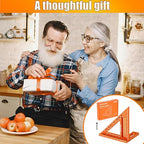 Carpenter Square, 4 inch Aluminum Carpenter Square Tool, Draw Angle Measuring Ruler Tool for Woodworking, Rafter Square Orange