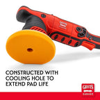 Griot's Garage Orange Foam Correcting Pads for Car Polishing and Detailing, Removes Light to Moderate Paint Defects, Durable, Machine-Washable, 10617, 6.5", Set of 2