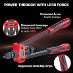 14" Rivet Nut Tool Kit, Heavy-Duty Rivnut/Nutsert Tool with 7 Mandrels (M6, M8, M10, 1/4"-20×2, 5/16"-18, 3/8"-16) & 70 Rivet Nuts, Rugged Rivnut Tool Kit with Carrying Case (14" Rivet Nut Tool Kit)