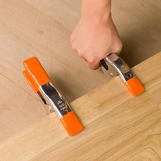 PONY 6-inch, 4-inch Heavy Duty Metal Spring Clamps Set, 2-inch, 1-inch Jaw opening, with Protective Handles and Tips, 10-piece