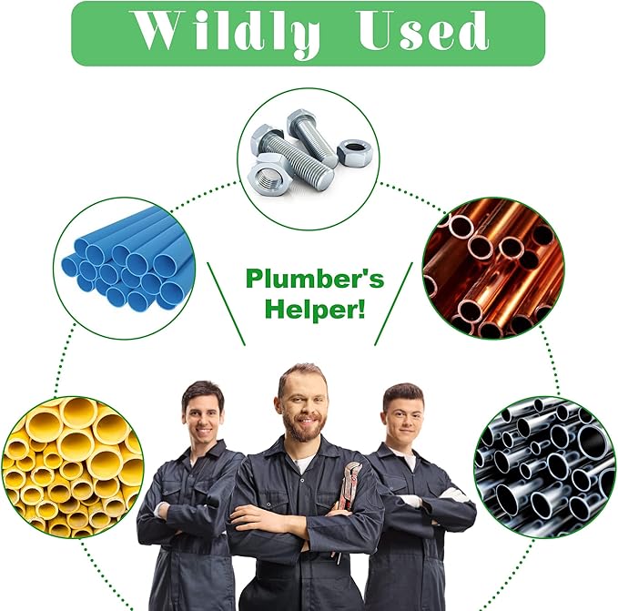 Dreyoo Pipe Reamer, Copper PVC Tube Deburring Tool Plumbing Tools 1/4'' to 1-5/8'' Inner Outer Reamer Pipe Tubing Chamfer for Metal PVC PPR Copper Brass Aluminum(Green)