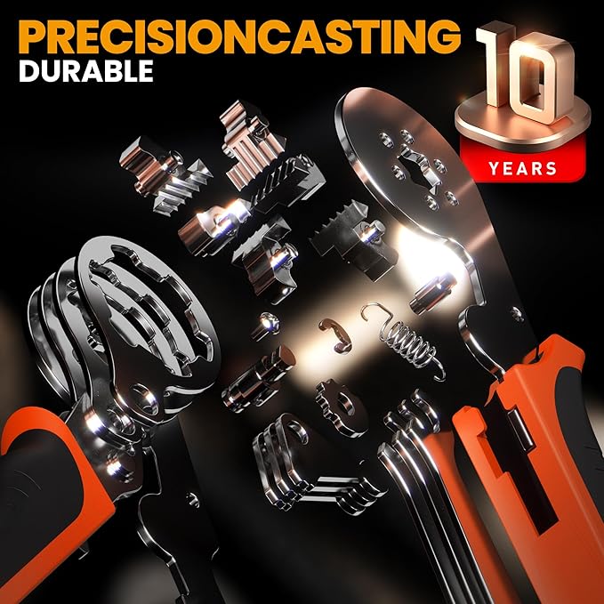 SOMELINE Ferrule Hexagonal Crimping Tool Kit, 21 Sizes Ferrules, 24-8 AWG Ferrule Crimper, Hexagonal Crimp Pliers Ferrule Terminal Kit