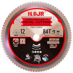 Metal Cutting Circular Saw Blade, Steel and Stainless Steel Cutting, The Cutting Head uses a Special Anti-Heat Sticking Coating with high Finish and Long Life,FMB 12 inch 84-Tooth 1" -TA