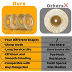 4PCS Angle Grinder Wood Carving Disc Set for 4" or 4 1/2" Attachment, Stump Tool Grinder Disc Wheel Attachments for Woodworking, Wood Shaping Carving Disc for Wood Cutting