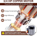 Benchtop Mortiser, 3400RPM 3/4HP Woodworking Mortising Machine with 1/4", 3/8", 1/2" Chisels Wooden Workbench, Benchtop Drill Press for Making Round Holes Square Holes Or Special Square Holes