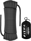 AOLEBA 8.5mm Static Climbing Rope, Outdoor Rock Climbing Ropes, Heavy Duty Rappelling Rope for Fire Rescue, Escape, 10M(32Ft) 20M(64Ft) 30M(96Ft) Ice Climbing Equipment & Parachute Accessories