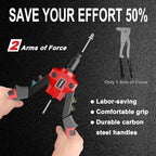 Rivet Gun Kit, Pop Rivet Gun Tool with 400 Rivets & 5 Nosepieces, 80 Pcs Aluminum Rivets for Each Rivet Head Size, 9.5'' Heavy Duty Manual Two-Handed Riveter Tool for Metal, Leather and Plastic, IM20