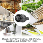 1 Inch Hole Saw with 9.1mm Triangle Shank Arbor, JTemgle Bi-Metal Hole Saw Heavy Duty Hole Cutting Tool for Cornhole Boards, Recessed Lights, Wood, Plastic, Drywall & Soft Metal