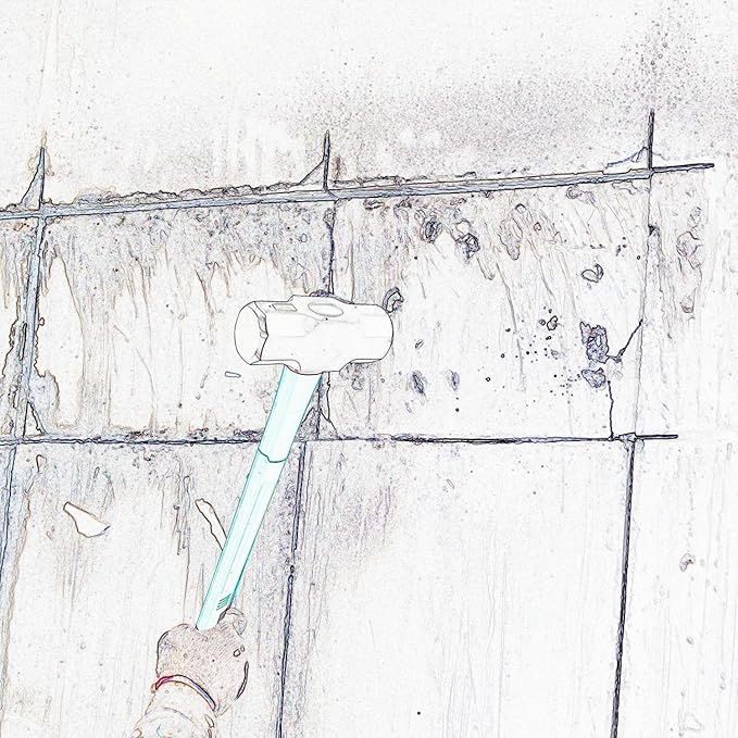 Sledge and Club Hammer with Heavy Duty Construction, Ergonomic No-Slip H-Grip Handle, Fiberglass Core, High Strength Steel for Construction,Land Management, Yard Work (B-8LB)