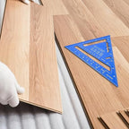 Beslands Aluminum 7-inch Rafter Square Carpenter Layout Tool Alloy Triangle Ruler Protractor Blue（Imperial）