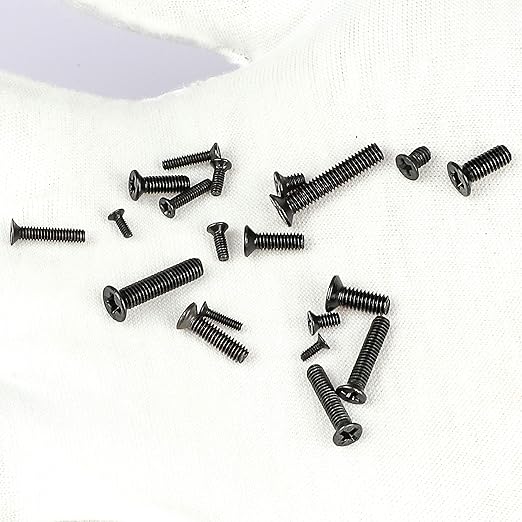 NINDEJIN 720pcs Laptop Notebook Computer Carbon Steel Screws Kit Set, Flat Head Phillips Screw Assortments, M1.4/1.7/2/2.5/3 Countersunk ssd Screws Accessories for SSD Toshiba DELL Sony Samsung