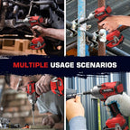 Sundpey Cordless Impact Wrench 812Ft-lbs - 1100N·m Brushless High Torque Impact Gun with 2 * 4.0Ah Battery - 21V Power Impact Driver with 5 Sockets & 9 Drill Bits & 1/2" Hexagonal Adapter for Car Home