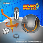 FlexiSnake Drain Weasel Refill - Sink Snake Hair Clog Remover Tool, Sink, Pipe, Bathroom, Bathtub Drain Cleaner, 18-inch Long Flexible Disposable Wands, Made in The USA, 5 Pack