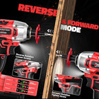 Cordless Impact Wrench Compatible with Milwaukee 18v Battery: 250Ft-lbs(340N.m) 3/8" Brushless Electric Impact Gun, 2400RPM High Torque Impact Driver, Power Impact Wrench, Bare Tool