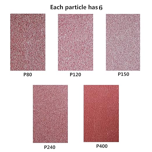 1/2 x 18 Inch Aluminum Oxide Sanding Belt, 30PCs Sanding Belt Set, 6 of Each 80/120/150/240/400 Assorted Grit, Abrasive Belts for Belt Sanders