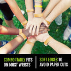 1,000 WristCo Gold Tyvek Wristbands for Events - Comfortable Tear Resistant Paper Bracelets ID Wrist Bands for Concerts Festivals Admission Party Identification