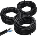 Split Loom Wire 1/4" X 50ft, 1/2" X 50 ft, 3/8" X 50 ft Electric Wires Covers Flexible Wire Loom Tubing Dog Cat Cord Protector Split Cable Sleeves (50ft)