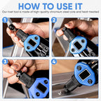 Dual Function Hand Rivet Gun with Rugged Carrying Case – Heavy Duty Single Hand Riveter with 400+ pcs Rivet Nuts, 15 Mandrels, 5 Rivet Nozzles, Blind Rivets for Plastic, Wood, Metal, Leather