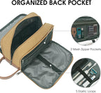 WANDF Travel Toiletry Bag for Men Large Toiletries Shaving Bag Water Resistant Hanging Dopp Kit Travel Accessories Bag for Women Men (Khaki)