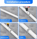 100 Pcs PVC Pipe Straps 3/4 Inch, Plastic Conduit Clamp Pipe, 2 Holes Heavy Duty U Clamps for 3/4 PVC Pipe Conduit Cables Hose