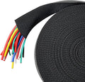 Heat Shrink Wire Loom 2:1 Shrinkable Braided Cable Sleeve 1-1/8 Inch ID-46ft Abrasion Protection Flexibility Fabric Wiring Harness Cover Sheath