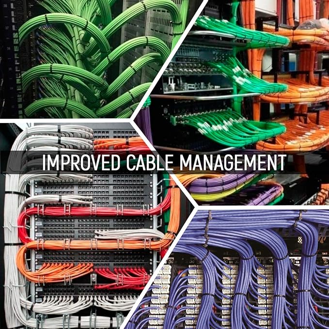 ALBO Zip Ties Black 8 Inch 1000 Pack 40 lb, Long Plastic Cable Ties Thick 0.14 Inch Tie Wraps Heavy Duty UV Resistant Nylon Wire Ties for Indoor and Outdoor