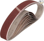 HARFINGTON 2 x 48 Inch Sanding Belts, 5 Pcs 60 Grits Aluminum Oxide Abrasive Belt Sander File Belt for Woodworking, Metal Polishing, Knife Sharpener