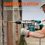 Berserker 1-9/16" SDS-Max Heavy Duty Rotary Hammer Drill with Vibration Control,Safety Clutch,13 Amp 3 Functions Demolition Rotomartillo for Concrete-Including 4 Drill Bits,2 Chisels,Carrying Case