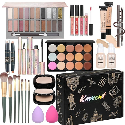 Makeup Kit Makeup Kits for Women Full Kit Makeup Sets for Teens Girls Eyeshadow Palette Foundation Concealer Makeup Powder Makeup Gift Set for Women-VeraVaultWomen