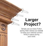 Fulton Miter Spring Clamps for Woodworking Set, Wood Trim, Picture Frames, Crown Molding Tool, Hip Clip and 13 Spring Miter Clamps for Trim, Finish Carpenter Tools, Made in the USA