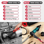 2-Piece Rubber Strap Adjustable Wrench Set Diameter 4" and 6", Oil Filter Pipe Jar Opener Strong Grip Plumbers Universal Spanner for Drain Sewer Cap Sink Pliers Nut Shower Head Valve Removal