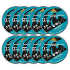 Metal Blade 12 Inch for Aluminum Non Ferrous 60 Tooth Tungsten Carbide Tipped Blade with 5/8-Inch Arbor Pack of 10