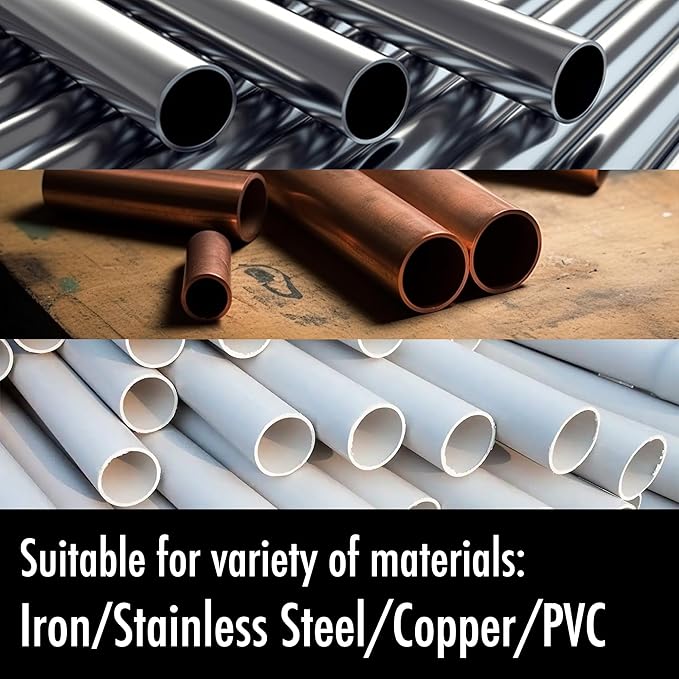 Deburring Tool for Copper Pipe, PVC Tubing, 1/4” to 1-5/8" All-metal Inner Outer Pipe Reamer with Adaptor for Drills, Copper Pipe Cleaner, Tube Chamfering Plumber Tool