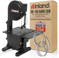 Inland Craft DB-100 Band Saw Machine, Tabletop Wet Tile Saw for Cutting Stained Glass, Stone, Plastic, Coral, Metals, Wood, Cut Free-Form Cabochons, Shapes & Curves - Includes THREE Blades