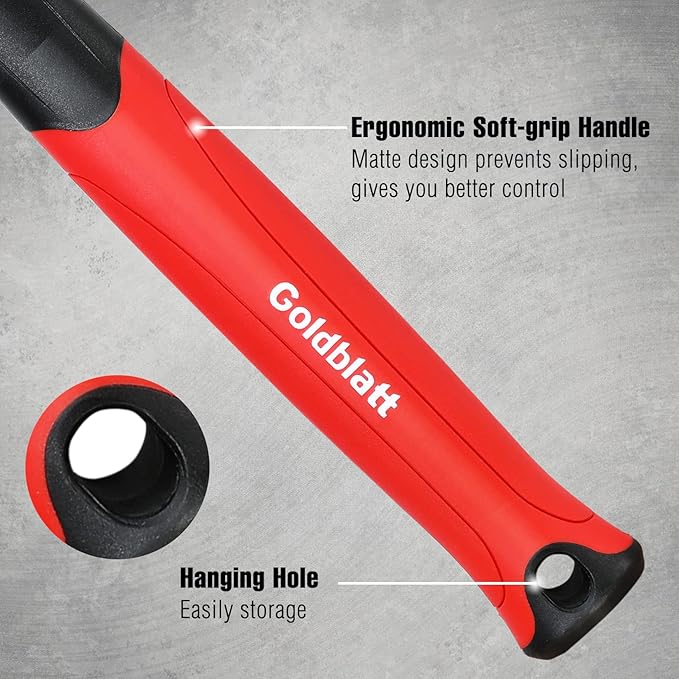 Goldblatt Rubber Mallet 16 oz. Low Recoil Rubber Hammer with Solid Head & Soft-grip Handle, Double-Faced Soft Mallets, Soft Blow Tasks, No Damage for Camping, Woodworking and Flooring | White