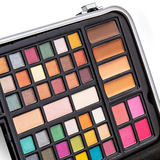 Makeup Kit Gift Set - 41 Eye Shadows, 7 Body Glitters, 1 Lip Liner Pencil, 1 Lipsticks, 4 Blushs, Eye liner pencil, 5 Concealers, 2 Lip Gloss, 5 Bronzers, Mirror-VeraVaultWomen