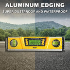 Digital Level and Protractor, 10 Inch IP54 Protected Electronic Bubble Inclinometer Angle Finder Gauge with Large LED Backlight Display & Magnetized V-Groove Base Carrying Bag Included (Orange)