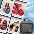 Travel Toiletry Bag for Men and Women - Large Hanging Toiletry Organizer - Waterproof Hygiene Bag with Metal XXL Swivel Hook, with Sturdy Zippers and 19 Compartments for Toiletries, Makeup, Cosmetics