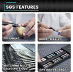 AM ARROWMAX Mini Electric Engraving Pen, 36 Bits With Aluminum Case, Bluetooth, APP, Cordless Mini Rotary Tool, Engraving Pen for Metal, Wood, Glass and Plastic, (SGS MINI) Black