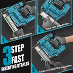 Ecarke Cordless Brad Nailer Compatible with Makita 18V Battery: 18 Gauge Electric Nail Gun Staple Gun, 5/8 to 1-1/4 Inch 2 Modes Brushless Nail Gun with 100 Nails for Upholstery Wood (No Battery)