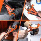 ValueMax 2-piece Strap Wrench Set, Adjustable Oil Filter Wrench with Max Diameter 4" (Small) and 6"(Large) for Shower Head Water Filter, Jar Opener Set