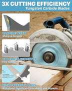 KEENTECH 7-1/4 Inch Woodworking Circular Saw Blade 24T 40T 60T 3-Pack, Tungsten Carbide Tipped, ATAF Grind, 5/8 Inch Arbor Hole with Diamond Cutout