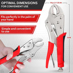 Locking Pliers Wire Cutters Heavy Duty - 8 Inch Clamp Plier Welding Plumping Tool - Stainless Steel Vice Grips Pliers with Curved Jaw & Anti-Slip Handle for Plumbing, Welding, Automotive, Woodworking