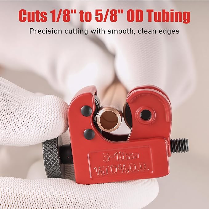 2 Pack Tubing Cutter, 1/8-inch to 5/8-inch Tube Cutter for Copper, Brass, Aluminum PVC Pipe Plumbing