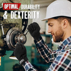 HANDLANDY Work Gloves for Men & Women, Utility Mechanic Working Gloves Touch Screen, Flexible Yard Work Gloves