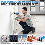 PVC Pipe Reamer 1-1/2 Inch, PVC Socket Saver, Fit Into Standard 1/2" Drills